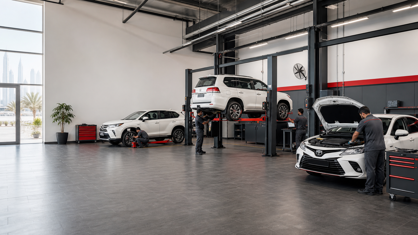 Car service workshop near Meydan, Dubai